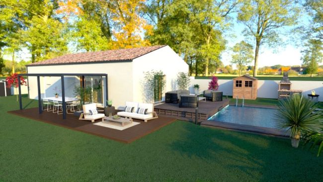 Villa de plain de pied de 90m² avec garage à Narbonne