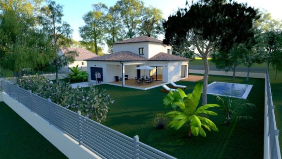 VILLA 120 M2  A ETAGE T5 SUR TERRAIN DE 1100 M2