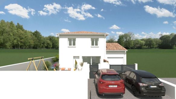 Villa à étage 4 chambres avec garage à Pomérols