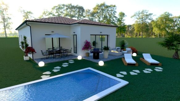 villa de plein-pied  100 m2 T4 sur terrain de 485 m2  en exclusivité Demeures D'occitanie